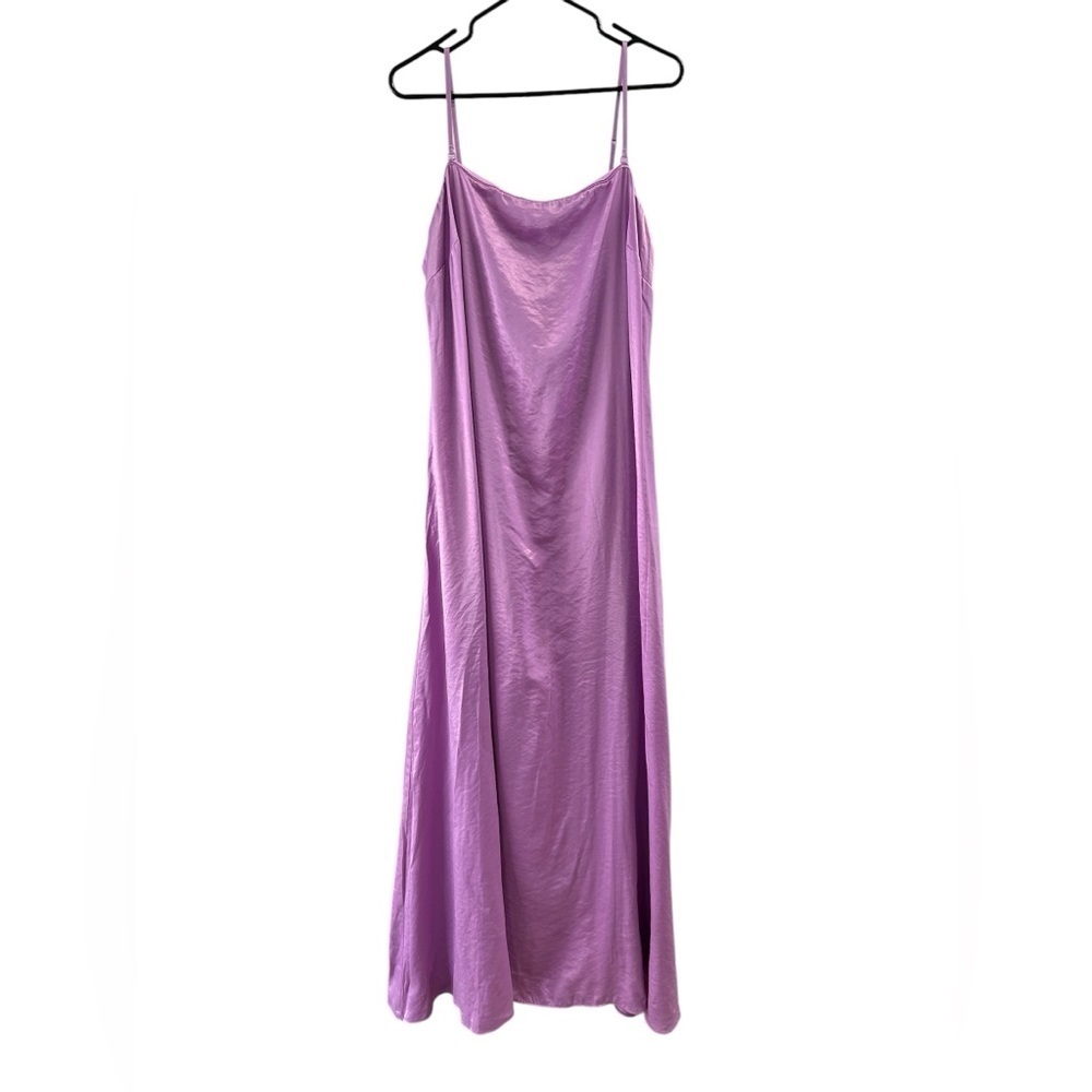 Abercrombie & fitch purple satin strapless trapeze maxi dress - Picture 5 of 8